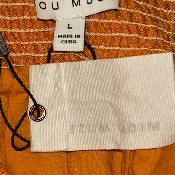 Orange Crop halter Top linen blend - Picture 2 of 3